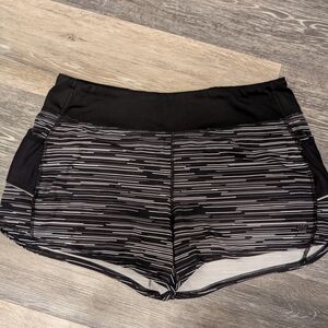Athlea Black Striped Shorts